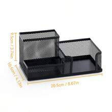 Giá để bút lưới kim loại màu đen, nhiều tầng, thích hợp cho văn phòng và gia đình, giải pháp lưu trữ trên bàn làm việc, có thể đựng bút bi, bút chì, văn phòng phẩm và các vật dụng nhỏ. - Nhiều màu - Xem 2
