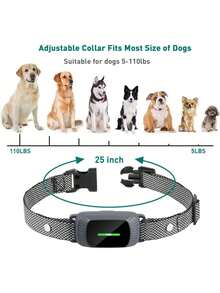 IPX7 Waterproof Dog Training Collar, Remote Control Dog Trainer With Beep, Vibration, Shock - Long Range, Rechargeable And Durable Nylon Material - White - View 3