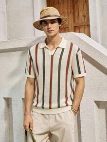 Mercer Haus 男士卡其色针织衫，休闲/通勤/度假/酷老爸风，春夏款 - 彩色 - 查看 2