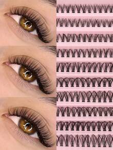 10 Pairs 30D Eyelashes, European And American Cat Eye Style, Segmented False Eyelashes! 200 Clusters Large Capacity, D-Curl 3D Curled And Lifted, 8-16mm Multi-Length Freely Matched, Easy To Create Profound Biracial Eye Makeup. Beginner-Friendly, No Skill Required, One-Step Application, DIY Segmented Design, Greatly Saves Makeup Time, Suitable For Daily Commute, Dates, And Parties - D - View 3