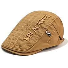 1顶男士秋冬报童帽，复古英伦风休闲贝雷帽，情人节和圣诞节青年礼物 - 兔子標報童帽 - 查看 1