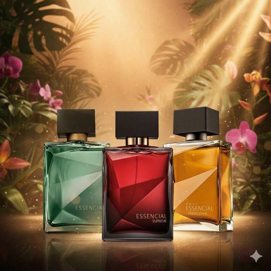 Kit Of 3 Essencial Traditional + Sentir Masculine Strong Perfumes - 100ml - Gỗ & Đất - Xem 1