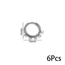 6pcs Stainless Steel PVD Gold Plated Round Earring Hooks, DIY Pendant Jewelry Making Supplies - Earrings - View 13