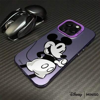 Miniso 迪士尼米奇复古黑白设计手机壳，适用于iPhone 17/17 Pro/17 Pro Max/17 Air/16/15/14/13/12/11/X系列，iPhone 17 Pro Max手机壳，iPhone 17 Pro手机壳，iPhone 17手机壳，圣诞礼物，送给女朋友的好选择