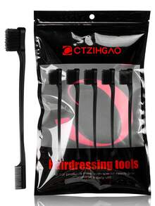 11件套/5件套发际线刷,双头眉刷和睫毛梳,化妆造型工具,梳理和柔顺头发,适合所有发质 - 黑色 - 查看 21