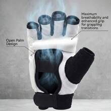 MMA Boxing Gloves, Unisex Fighting Gloves For Martial Arts, Kickboxing, Muay Thai - White - View 4