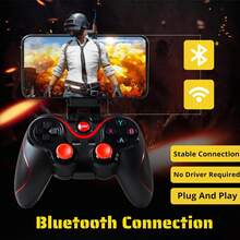X3 Wireless Bluetooth Game Controller With Stand, Black Ergonomic Gaming Handle, Dual-Vibration Precision Joysticks, Rechargeable Multi-Platform Gamepad For Phone/PC/Tablet - màu đen - Xem 4