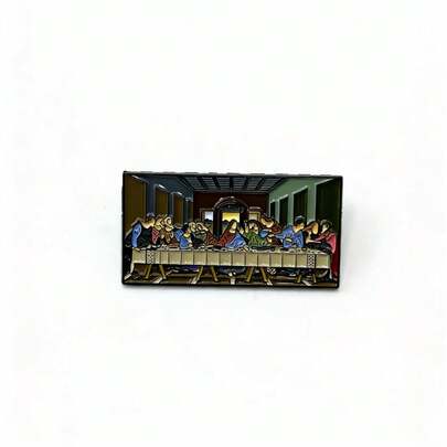 Last Supper Art Painting Inspired Enamel Brooch Pin Fashion Decorative Brooches Ornaments Lapel Bag Badges Jewelry Gifts
