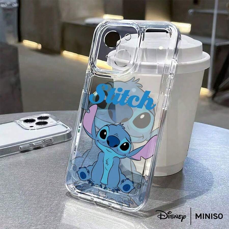 Miniso 迪士尼《星际宝贝》双面史迪奇设计手机壳，适用于 iPhone 17/17 Pro/17 Pro Max/17 Air/16/15/14/13/12/11/X 系列，iPhone 17 Pro Max 手机壳，iPhone 17 Pro 手机壳，iPhone 17 手机壳，圣诞礼物，女朋友 - 無色 - 查看 1