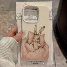 Funda para teléfono: Funda con diseño de conejito de buenas noches en TPU, adecuada para 16 Pro/14/16 Plus/15/13 Pro/12/11, funda protectora a prueba de caídas para negocios, diseño elegante, funda premium, funda linda, Pascua. - 1 pieza - Ver 2