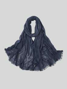 1pc Soft Textured Hijab Scarf With Natural Crinkle Effect, Breathable And Comfortable Muslim Headscarf - Multicolor - View 20