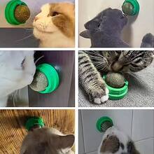 Cat Ball, Licking Rotating Ball, Cat Self-Entertainment Ball, Cat Ball, Fragrant Wood Ball, Fruit Ball - Green - View 4