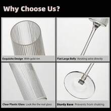 1/3/6/12pcs Set Threaded Acrylic Champagne Flutes, 5.5oz (155.9g) Unbreakable Reusable Champagne Glasses - Modern Elegant, Suitable For Wedding, Party, Anniversary, Christmas, Birthday - View 7