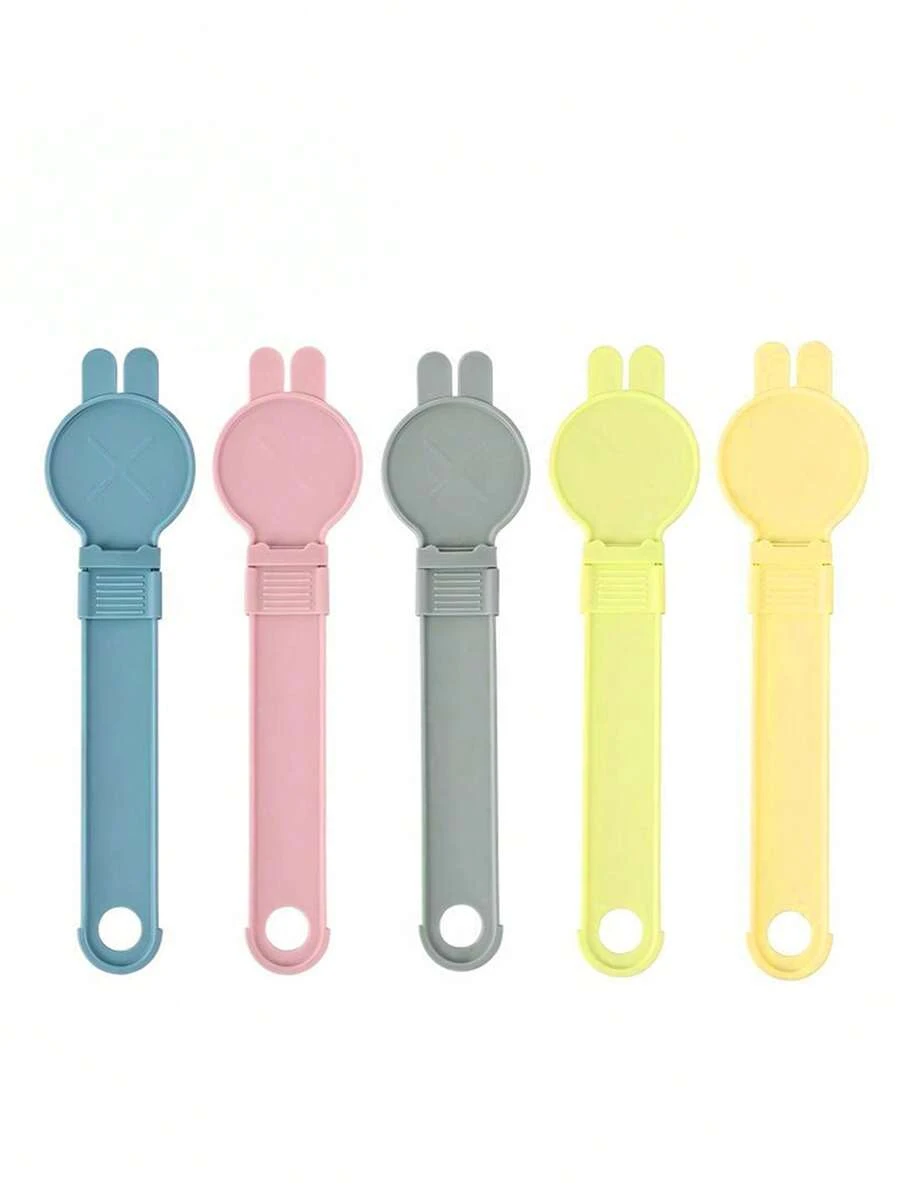 1pc Plastic Rabbit Shaped Cat Treat Dispenser Squeezer, Hands-Free Pet Food Feeder Spoon - 15ml - View 1