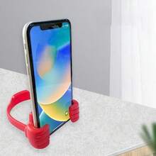 1个拇指形柔性手机/平板电脑支架，通用手机支架，让您即使在床上也能享受手机上的电影和其他娱乐内容。 - 彩色 - 查看 3