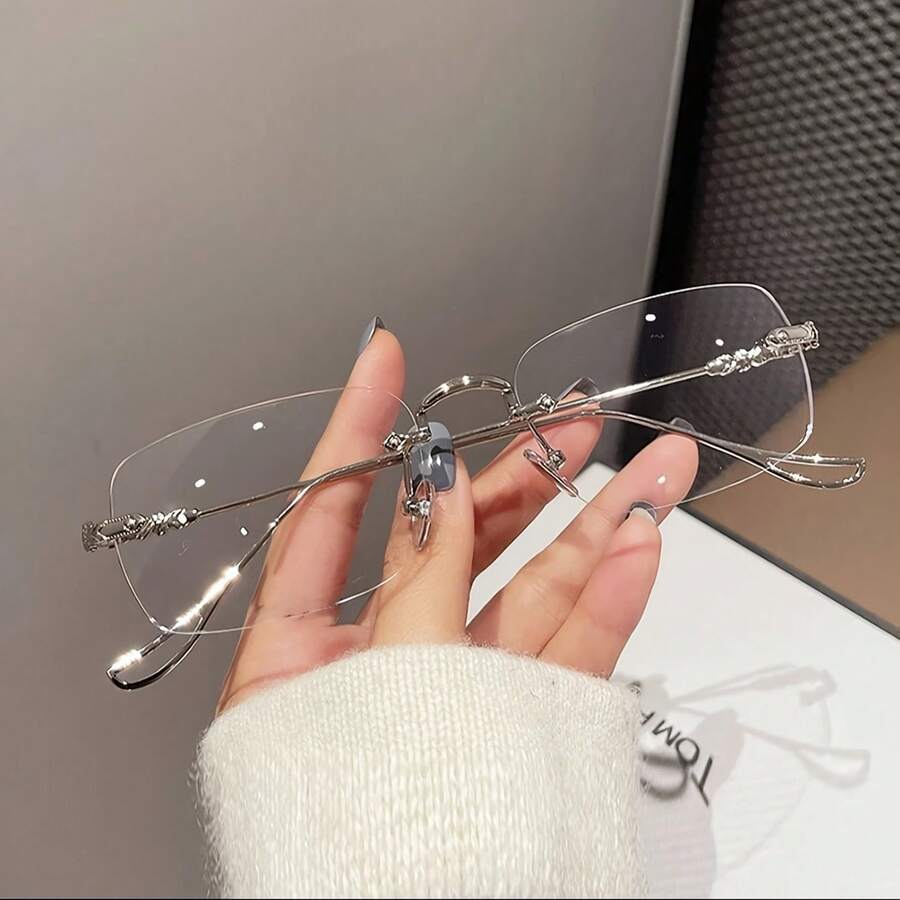 1pc Retro Stylish Glasses, Elegant High-Quality Feel, Suitable For Daily Wear And Commuting - Multicolor - View 1