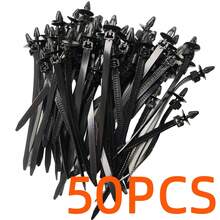 YONGRUN 10/20/50/100PCS Nylon Zip Tie Push In Wire Harness Zip Tie Fixing Clip Self-Locking Nylon Zip Tie Automotive Cable Management Fastening Zip Tie Automotive Accessories - A - View 8