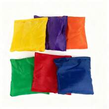 10个/9个沙袋，1.97英寸豆袋，投掷游戏，方形豆袋，豆袋投掷，沙滩投掷袋，草坪游戏，户外游戏和活动 - 彩色 - 查看 1