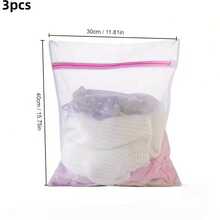1/3/4 Pcs Zipper Mesh Laundry Bag, Honeycomb Washing Bag, Suitable For Clothes, Shirts, Bras, Socks, Underwear, Travel Storage Bag, Spring, Minimalism, Summer Tops, Improved Foldable Wire Storage Basket, Foldable Window Sill Storage Rack, Large Capacity Storage Box, Lingerie Washing Bag, Bedroom Laundry Essentials, Back To School Supplies, College Dorm Must-Haves, Laundry Bag, Travel Essentials, Travel Dirty Clothes Bag - Pink - View 16