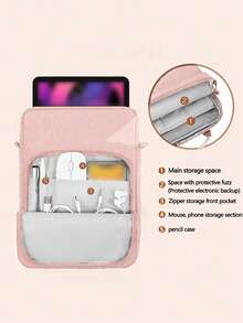 Tablet Sleeve Bag Carrying Case, Minimalist Shoulder Cross-Body Tablet Pc Storage Bag, Fits For 11 Inch Tablet, Laptop, Mobile Accessories Storage And Protection. Waterproof Oxford Cloth Zipper Closure Tablet Computer Storage Bag, Can Be Used As Handbag, Shoulder Bag, Cross-Body Bag, Inner Bag Of Backpack And Computer Bag For School Travel - Xem 6