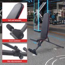 Strength Training Adjustable Weight Bench - Square Tube Style, Orange On the Side - View 1