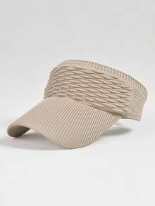 Adjustable Hollow Top Straw Hat, New Fashion Men & Women UV Protection Foldable Wide Brim Sun Hat, Casual Versatile Bohemian Retro Street Elegant Style, Polyester Fabric, Spring/Summer - Multicolor - View 8