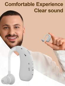 Rechargeable Hearing Aids Earphone, USB Power Supply, Polymer Lithium-Ion Battery, Audio Enhancement, Clear Communication Hearing Aids Earphone. - White - View 5