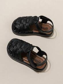Sandalias planas versátiles y casuales para niños - Negro - Ver 2
