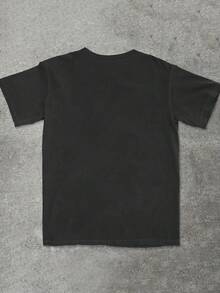 2026 SpringSummer New Chihuahua Smoking T-Shirt, Retro Y2K Punk Style Dog Pattern T-Shirt, Fun And Personalized T-Shirt, A Gift For Dog Lovers. Casual Black - Black - View 2