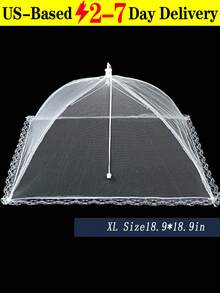 Aesthetic Foldable Food Cover With Tight Netting To Block Flies Elegant Pop-Up Food Tent Mesh Net For Outdoor Lovers Portable Food Protector Perfect For Camping Kitchen Essentials Wedding Party Supplies Home Household Items Kitchen Items Camping Apartment Essentials Hogar Charcuterie Supplies - 彩色 - 查看 14