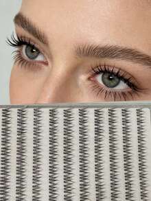 120 Clusters Single False Eyelashes DIY Eyelash Extension Fine Cluster False Eyelashes Thin Band Cross Natural False Eyelashes - C - View 7