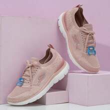 Skechers 女士休闲鞋，女士套脚运动休闲鞋，轻便舒适的运动鞋 150122-ROS - 玫瑰紅 - 查看 4