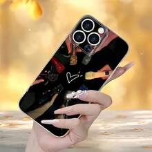 Micrófonos de colores tomados de la mano aman la música.funda de teléfono Fundas compatibles con ,Apple,VIVO,OPPO,,, y Honor.Fabricadas en silicona TPU,ofrecen protección contra golpes y caídas. - transparente - Ver 2