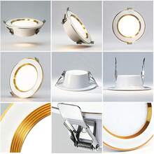 4-Inch Dimmable Ultra-Thin LED Recessed Ceiling Light, 3 Color Temperatures (3000K/4000K/6000K), 7W 650 Lumens Dimmable Downlight With Trim, Suitable For Kitchen, Living Room, Bedroom, Renovation Projects - Multicolor - View 5