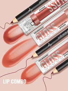 Pudaier Moisturizing Lip Gloss And Lip Liner Set - 3D Precision Definition For Lips, Create Hydrated Makeup Look, Suitable For Various Makeup Styles - 11+03 - View 5