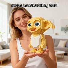 多比积木，1500片装，成人益智套装，积木玩具，主题收藏模型，创意拼装积木，青少年及成人减压益智玩具，家居装饰摆件，电影迷礼物，生日、圣诞节、万圣节、节日惊喜的完美之选 - 彩色 - 查看 3