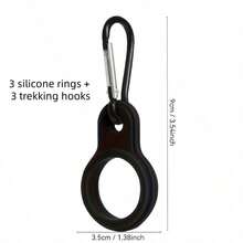 Móc treo bình nước thể thao ngoài trời 6 màu ngẫu nhiên (3 vòng silicon + 3 móc leo núi), móc treo đồ uống bền chắc, kết hợp giữa móc leo núi di động và kẹp cốc thông thường, phụ kiện ba lô thiết thực và quà Giáng sinh. - Nhiều màu - Xem 7