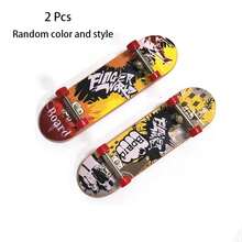 monopatín de dedo de juguete, patinete creativo, tablas de dedo de aleación + tablero de patín de plástico, juguetes para niños, regalos, 1/3 Uds. YWN4 - 2 piezas - Ver 8