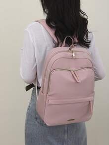 Waterproof Large Capacity Backpack, Fashionable & Versatile - Pink - View 2