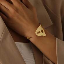 Personalized Arabic Letter Bangle Bracelet For Men And Women,Custom 18K Gold Arbic Letter Bracelet, Adjustable Cuff, Islamic Gift, Eid Gift - Multicolor - View 8