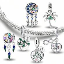 1pc 925 Sterling Silver Infinity Tree Of Life Charm Bead, Suitable For Women Bracelet Bangle DIY Jewelry Making And Daily Decoration - Beads 2 - View 10
