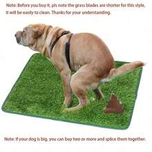 1pc Random Color Artificial Grass Dog Potty Mat, Outdoor Pet Toilet, Easy To Clean, Odor-Resistant, Indoor/Outdoor Pet Training (Edging Color Random) - Multicolor - View 4