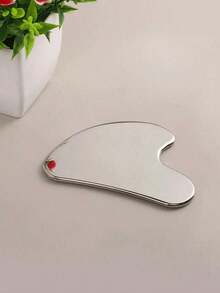 1pc Stainless Steel Heart-Shaped Gua Sha Board, For Facial Massage, Portable Muscle Relaxation Massage Board, For Body, Eyes And Neck Massage, Beauty, Spa, Self-Care, Skincare, Beautician Supplies, Facial Massage Tool - 彩色 - 查看 10