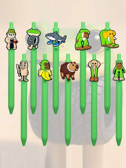 6pcs Random Shanhaijing Ballpoint Pens, Colorful Design, Valentine's Day/Christmas Party Gifts, School Gift Exchange, Office/School Supplies, Holiday Gift Filler, Perfect Christmas/Valentine's Day Gift