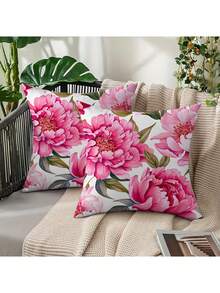 Bộ 2 vỏ gối in họa tiết hoa phong cách Bohemian tối giản, phù hợp với nhiều loại gối trang trí phòng - Trang trí phòng ngủ - Trang trí ngày lễ - Trang trí tiệc - (Không bao gồm ruột gối) - (Không thêu) - (Nhiều kích cỡ) - (In một mặt) - Nhiều màu - Xem 10