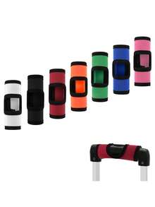 1pc Comfortable Retractable Handle Cover, Reusable Portable Accessory, Solid Color Luggage Strap - Multicolor - View 3