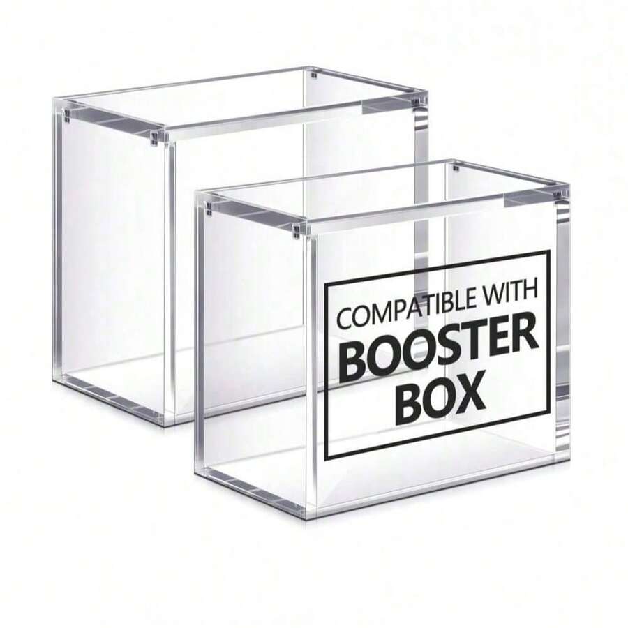 1 Set TCG Card Pack Display Box, Clear Acrylic Stackable Protective Case - Ultra Transparent Thick Acrylic With Magnetic Closure, Dust-Proof Display Box For PKMN TCG Card Packs. Provides Crystal-Clear Visibility To Showcase Your Card Packs Without Any Haze Or Distortion. Preserves The Original Seals To Help Maintain The Value Of Your Card Packs. - Clear - View 1