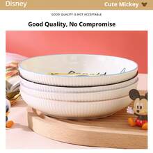 Disney Cartoon Ceramic Dinner Plate, 7.4 Inch High-Quality Tableware For Home Kitchen - Multicolor - View 6