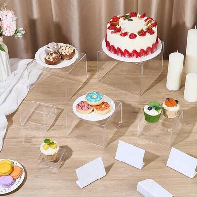 透明亚克力展示架、自助式展示架、亚克力立方体展示盒、派对食品展示架、亚克力零售展示架、嵌套式展示架、工艺品展示架