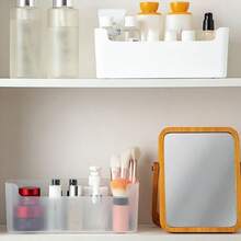 1pc Wall-Mounted Kitchen Storage Cabinet, No Screw Holes Inside, Cabinet Door For Food Preservation, Storage Box For Cleaning Supplies - Clear - View 2